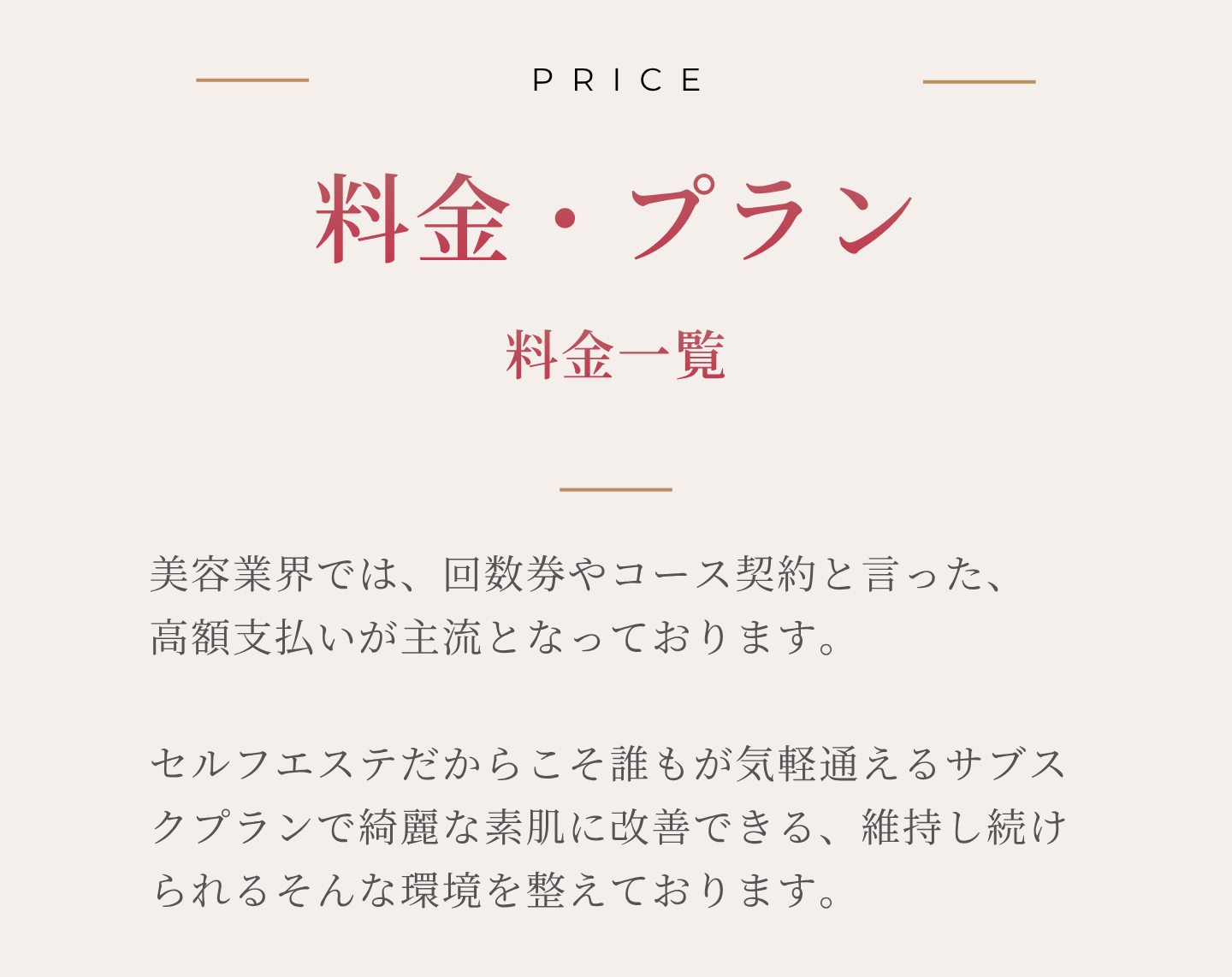 ブライダルケアの料金とプラン